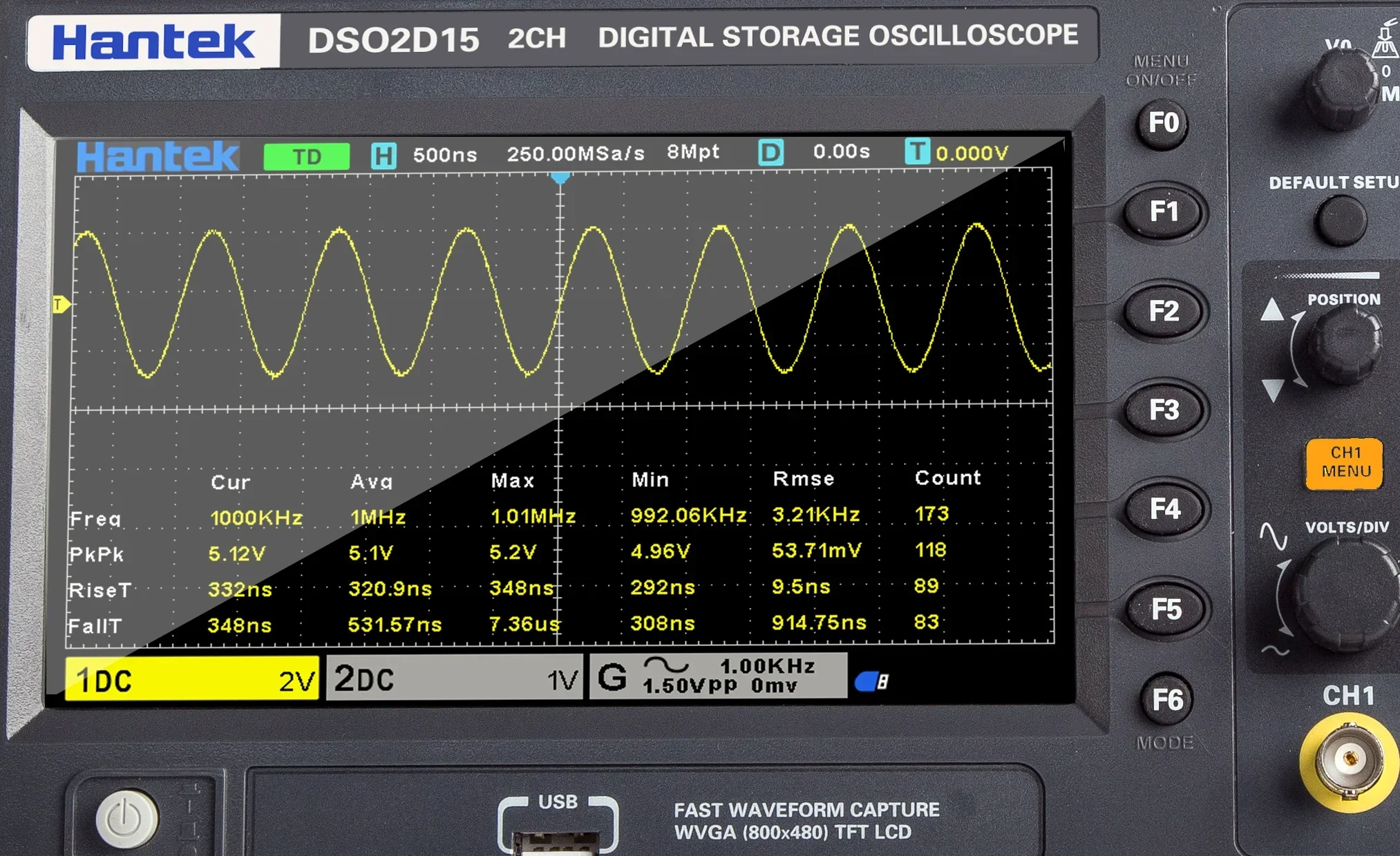 Digital Storage Oscilloscope 100Mhz - جهاز راسم ذبذبات رقمي ثنائي القناة