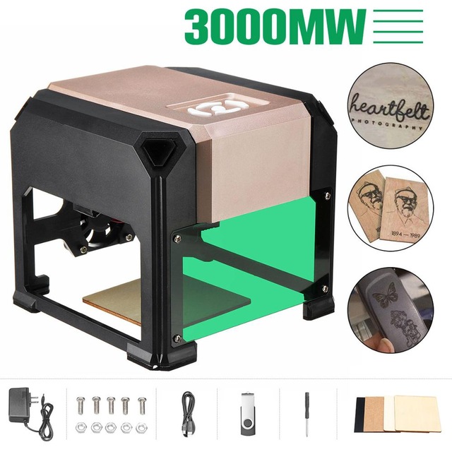 ماكينة الحفر بالليزر USB صغيرة - مراجعة Mini Laser Engraver Cnc Router وسعره