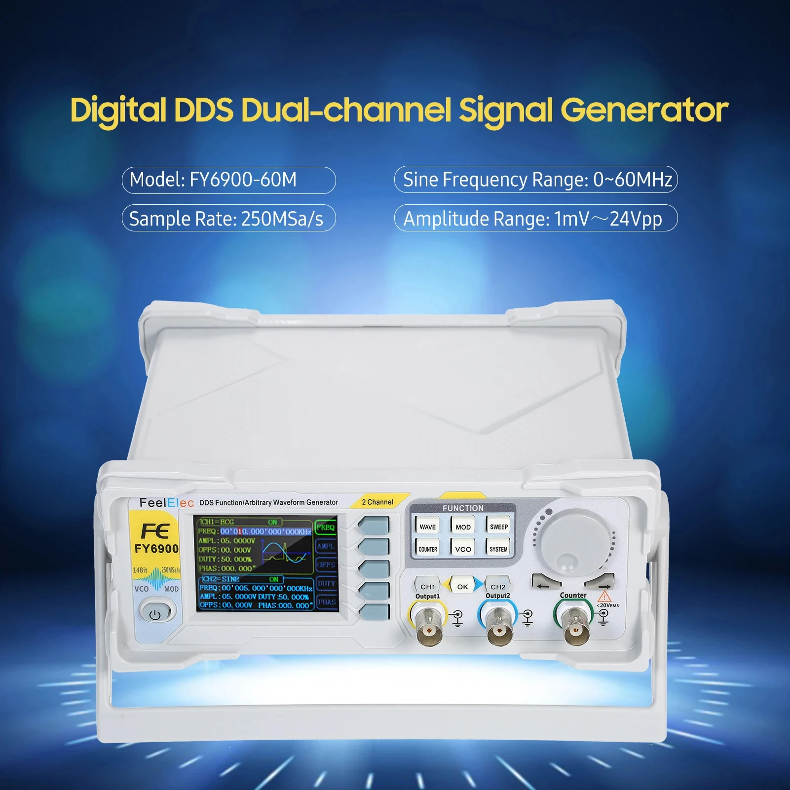 مولد الموجي مصدر إشارة النبض F - مراجعة Function Arbitrary Waveform Generator وسعره