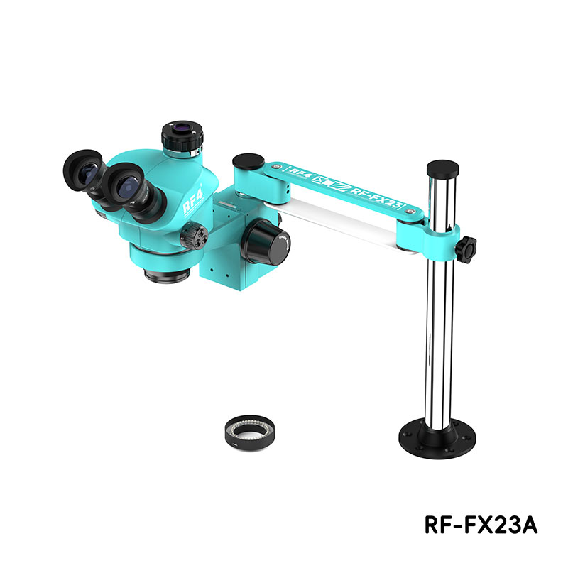 مجهر ثلاثي العينيات RF4 RF-FX2 - مراجعة Stereo Trinocular Microscope Pcb وسعره
