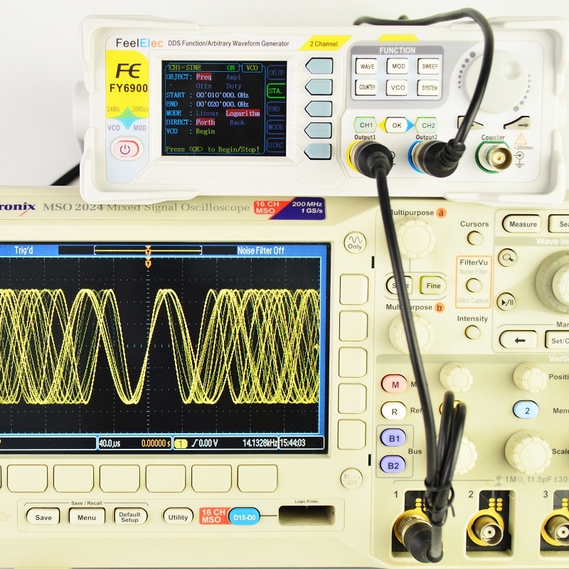 Feelelec FY6900 0-60 ميجا هرتز - مراجعة Function Arbitrary Waveform Generator وسعره