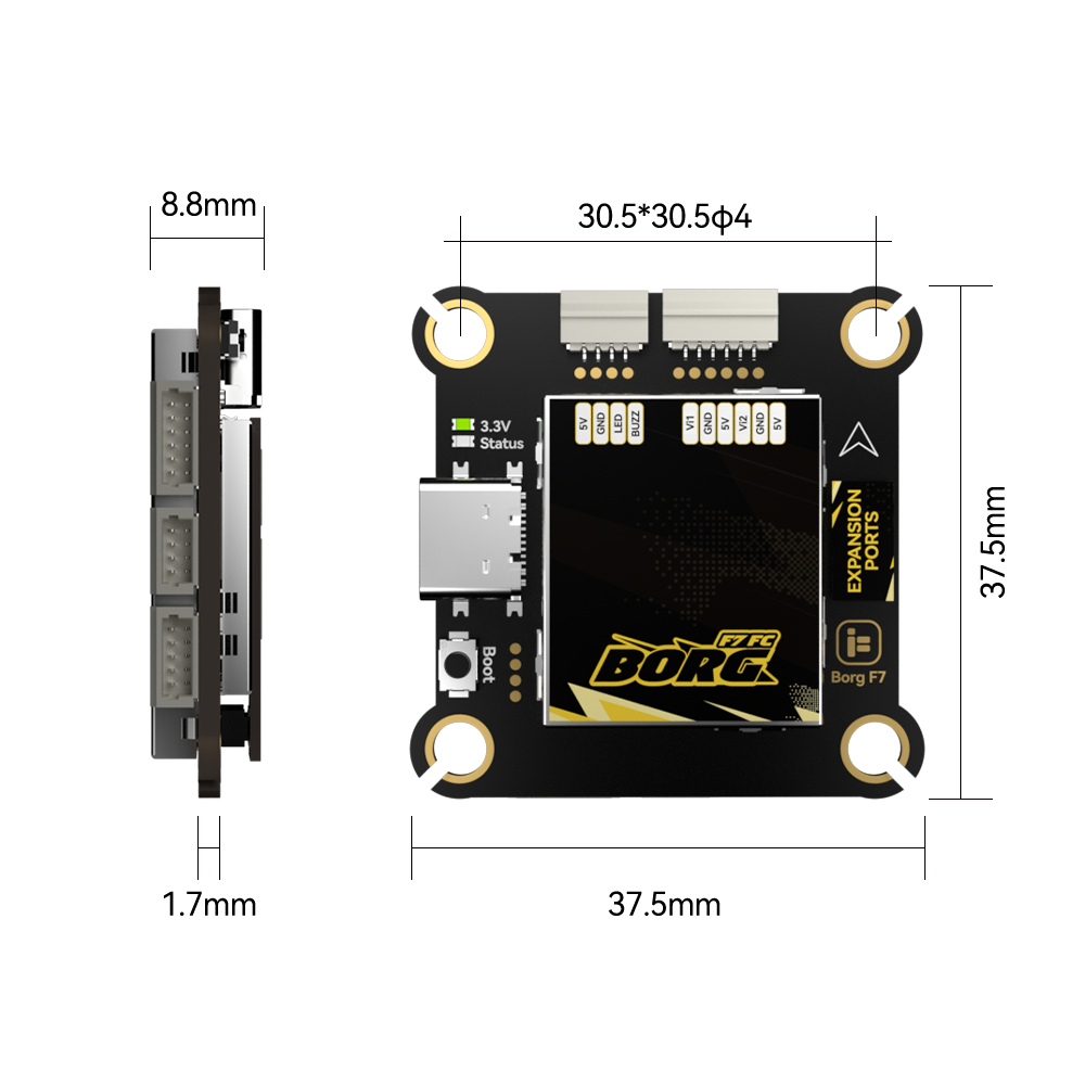 مجموعة iFlight Borg F7 + Borg  - مراجعة Fpv Flight Controller F7 Stack 60A وسعره