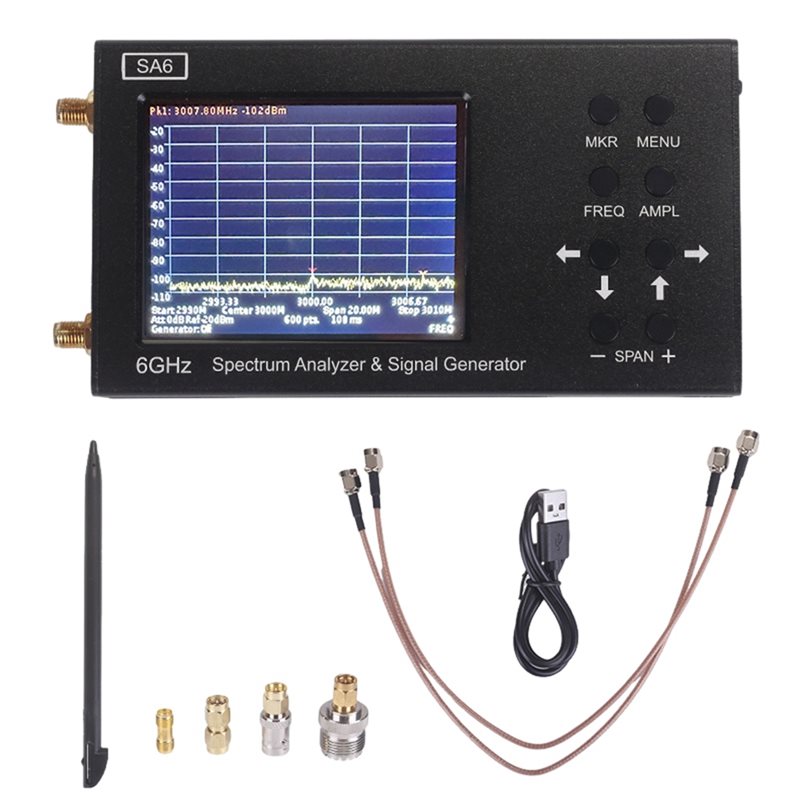 محلل طيف محمول B23B SA6 مع مصد - مراجعة Signal Generator Spectrum Analyzer وسعره