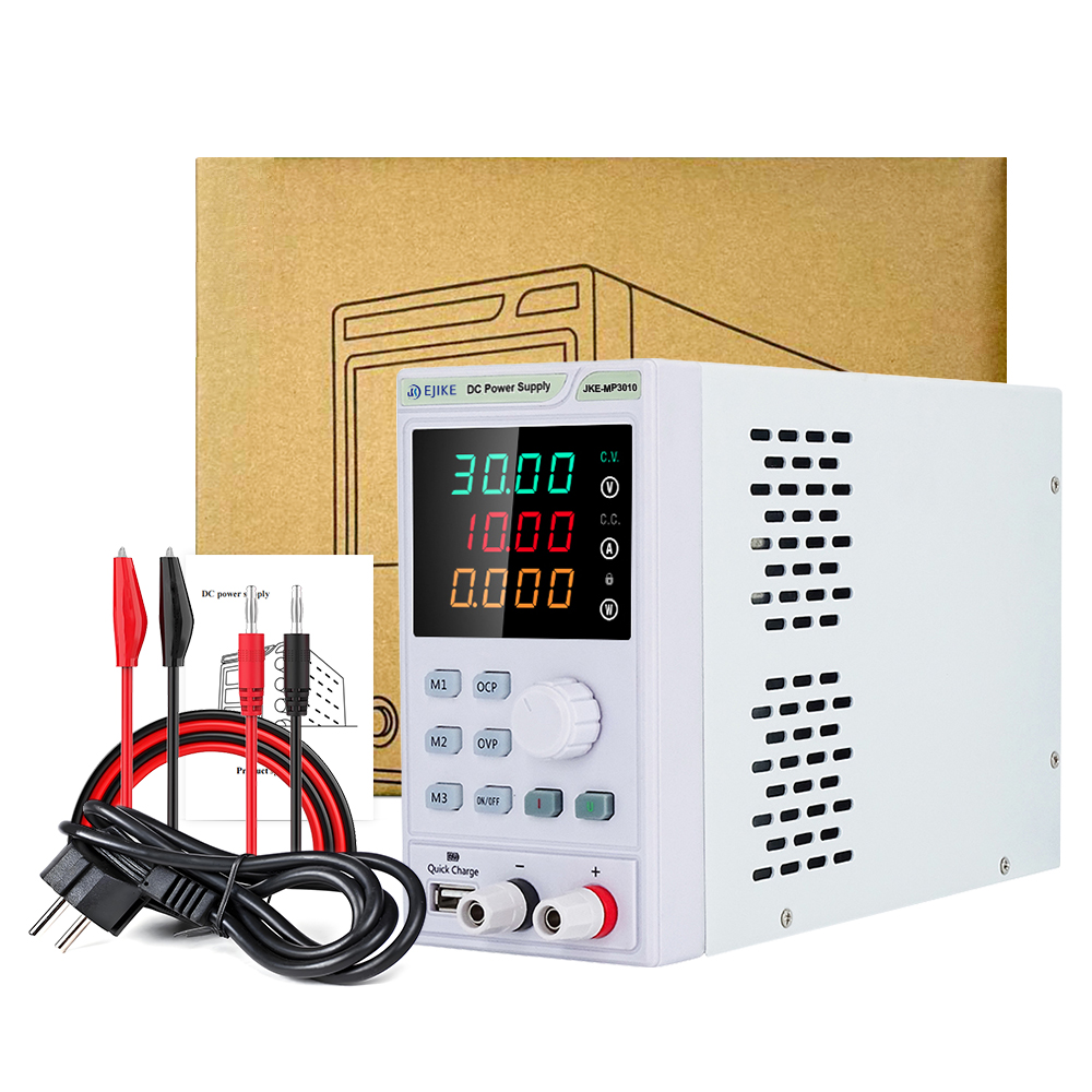 مصدر طاقة تيار مستمر EJIKE بقد - مراجعة Programmable Dc Power Supply 30V 10A وسعره