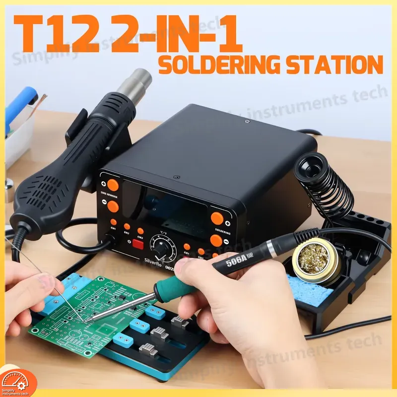 محطة لحام 902D IV بقوة 775 واط - مراجعة Hot Air Rework Station T12 وسعره